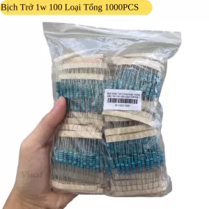 Bịch Điện Trở Công Suất 1w 1R Đến 10M 100 Loại (Mỗi Loại 10PCS)